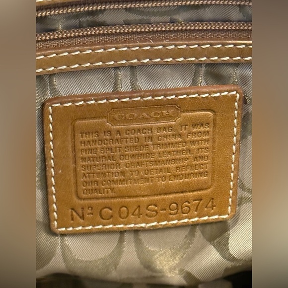 Coach C04S-9674 vintage suede flap-over boho SoHo leather accents Rare EUC w Tag - Picture 12 of 17